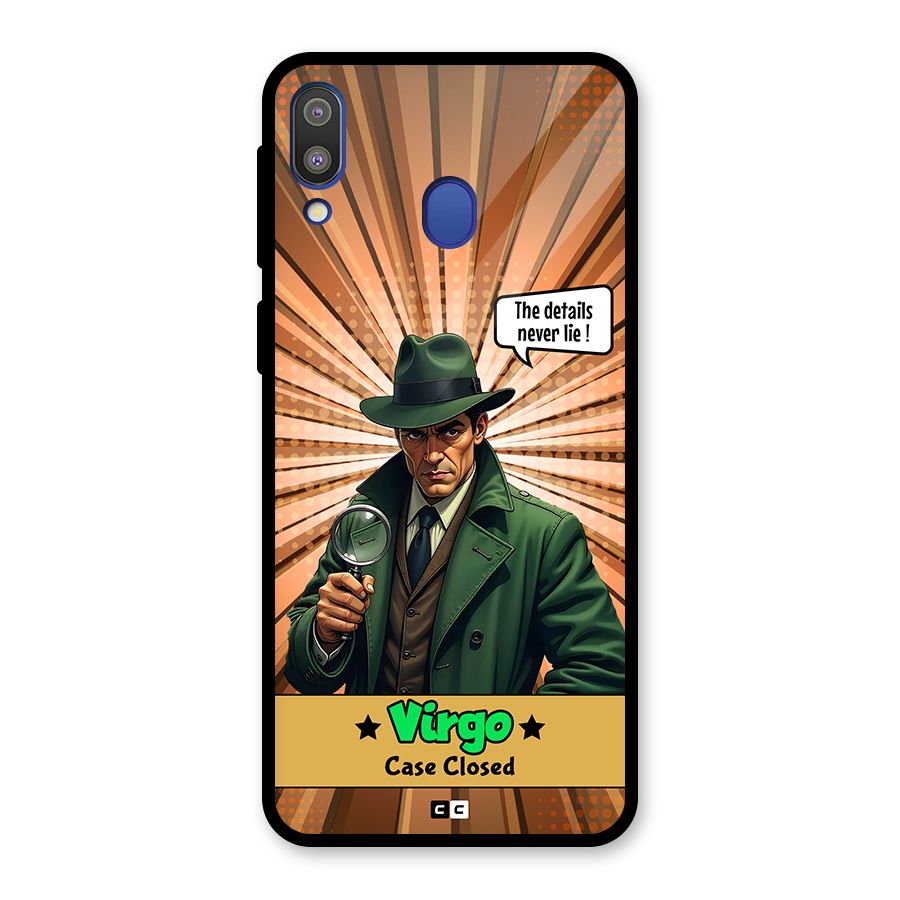Detective Virgo Glass Back Case for Galaxy M20