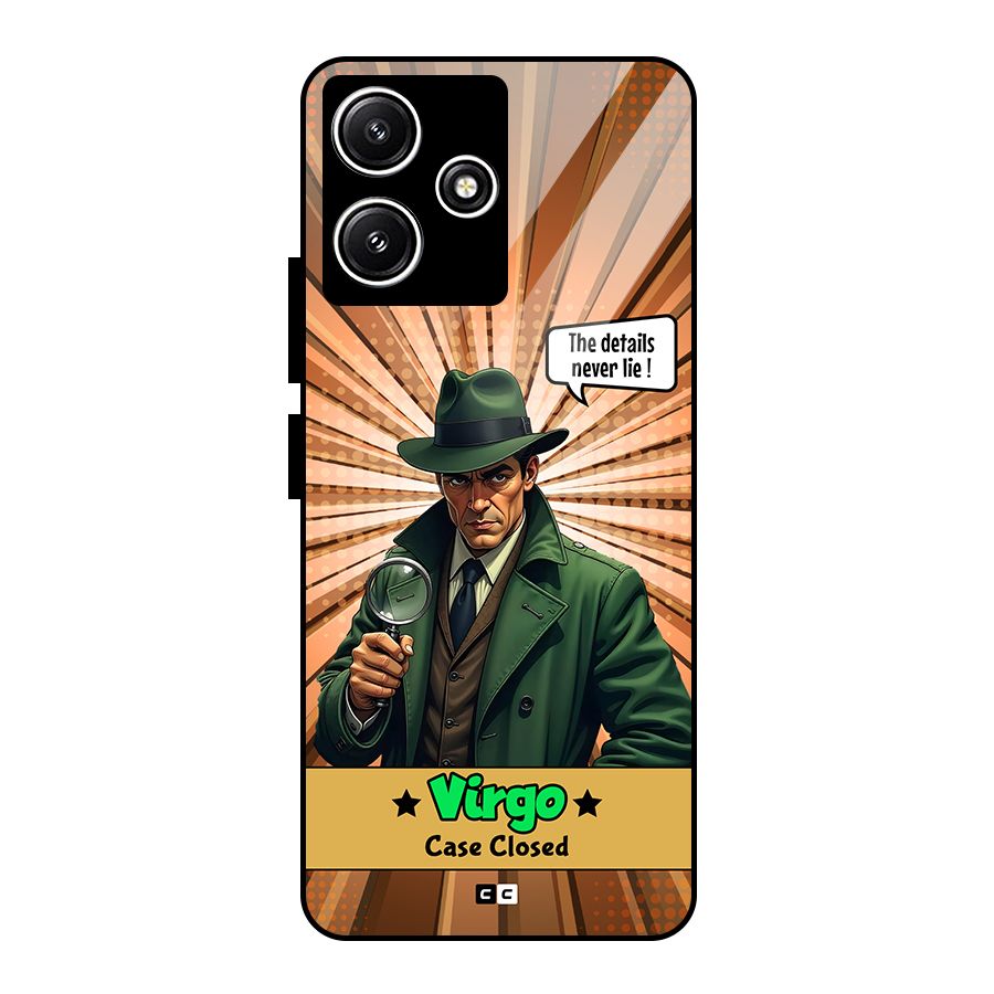 Detective Virgo Glass Back Case for Poco M6 Pro