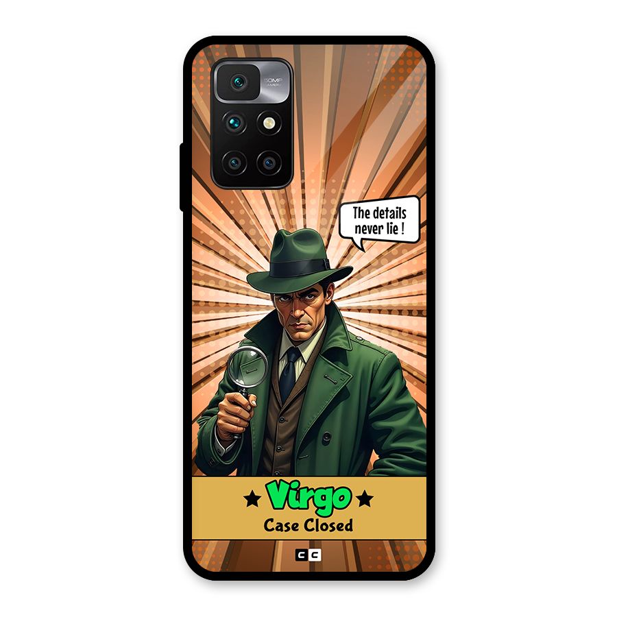Detective Virgo Glass Back Case for Redmi 10 Prime