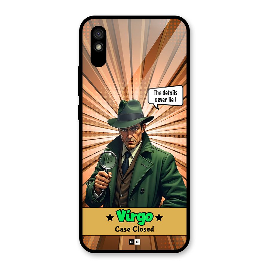Detective Virgo Glass Back Case for Redmi 9A