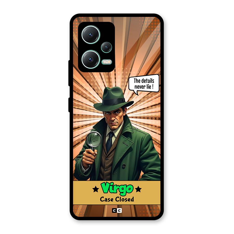 Detective Virgo Glass Back Case for Redmi Note 12 5G