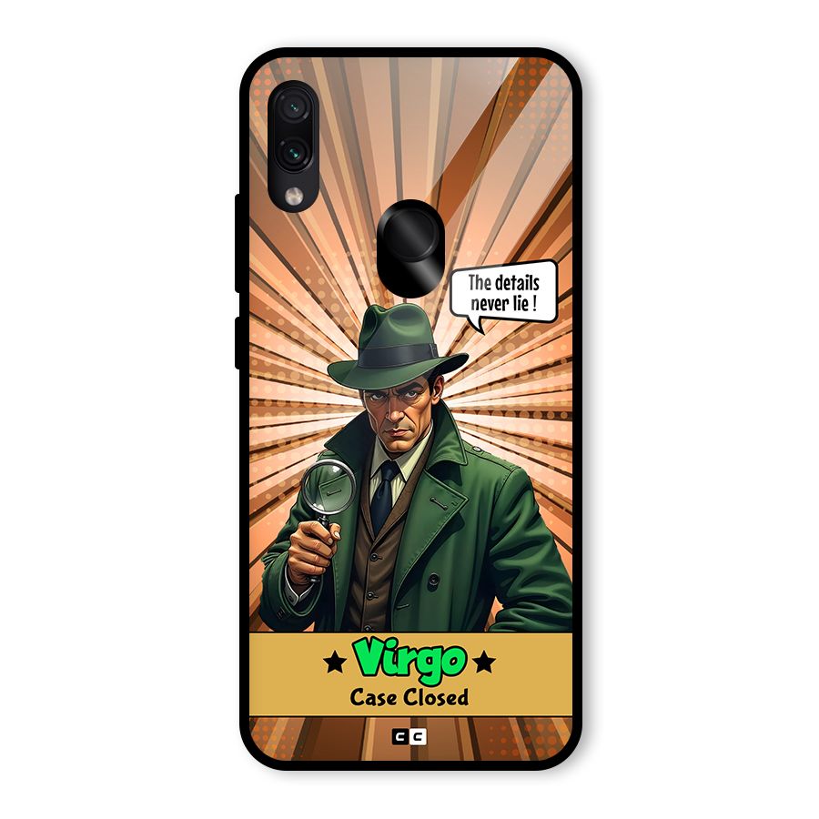 Detective Virgo Glass Back Case for Redmi Note 7 Pro