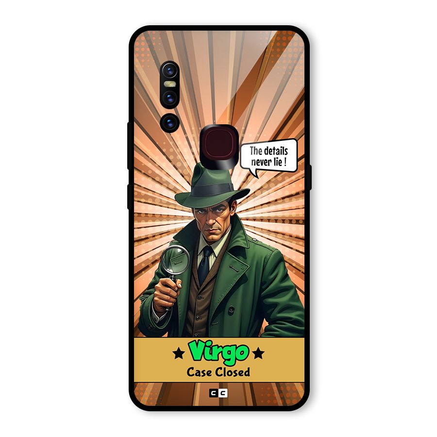 Detective Virgo Glass Back Case for Vivo V15