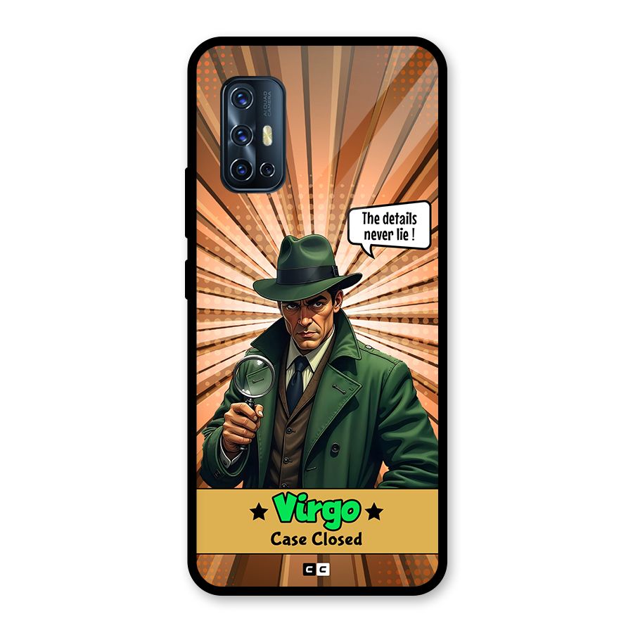 Detective Virgo Glass Back Case for Vivo V17