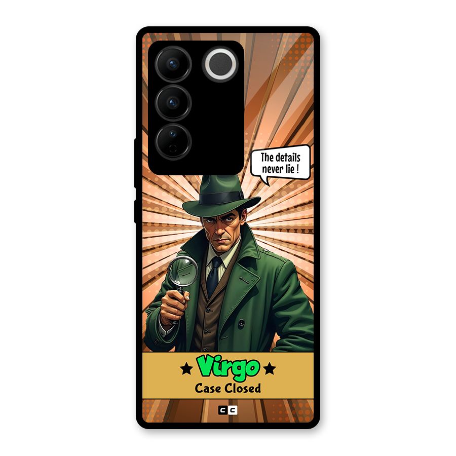 Detective Virgo Glass Back Case for Vivo V27