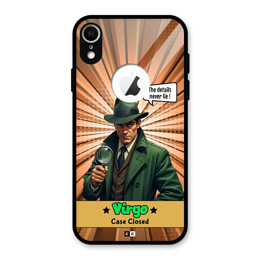 Detective Virgo Glass Back Case for iPhone XR Logo Cut