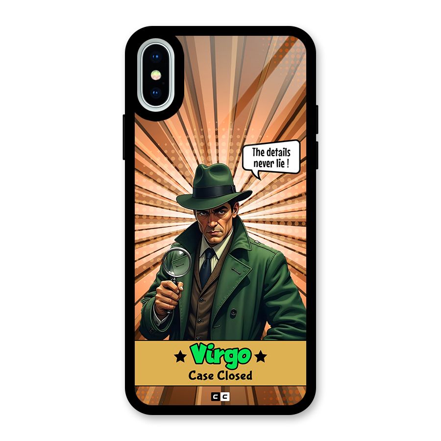 Detective Virgo Glass Back Case for iPhone XS