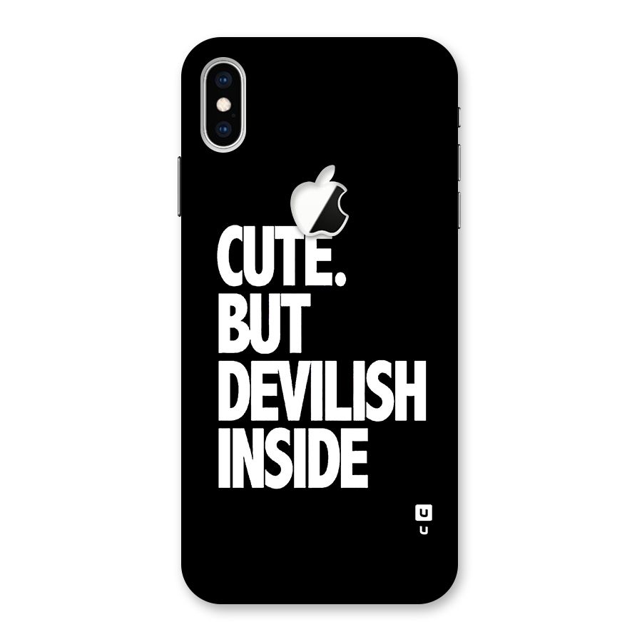 Devil Inside Back Case for iPhone XS Max Apple Cut