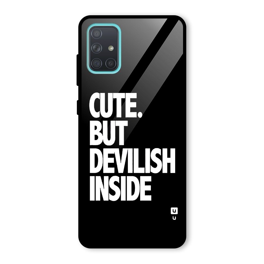Devil Inside Glass Back Case for Galaxy A71