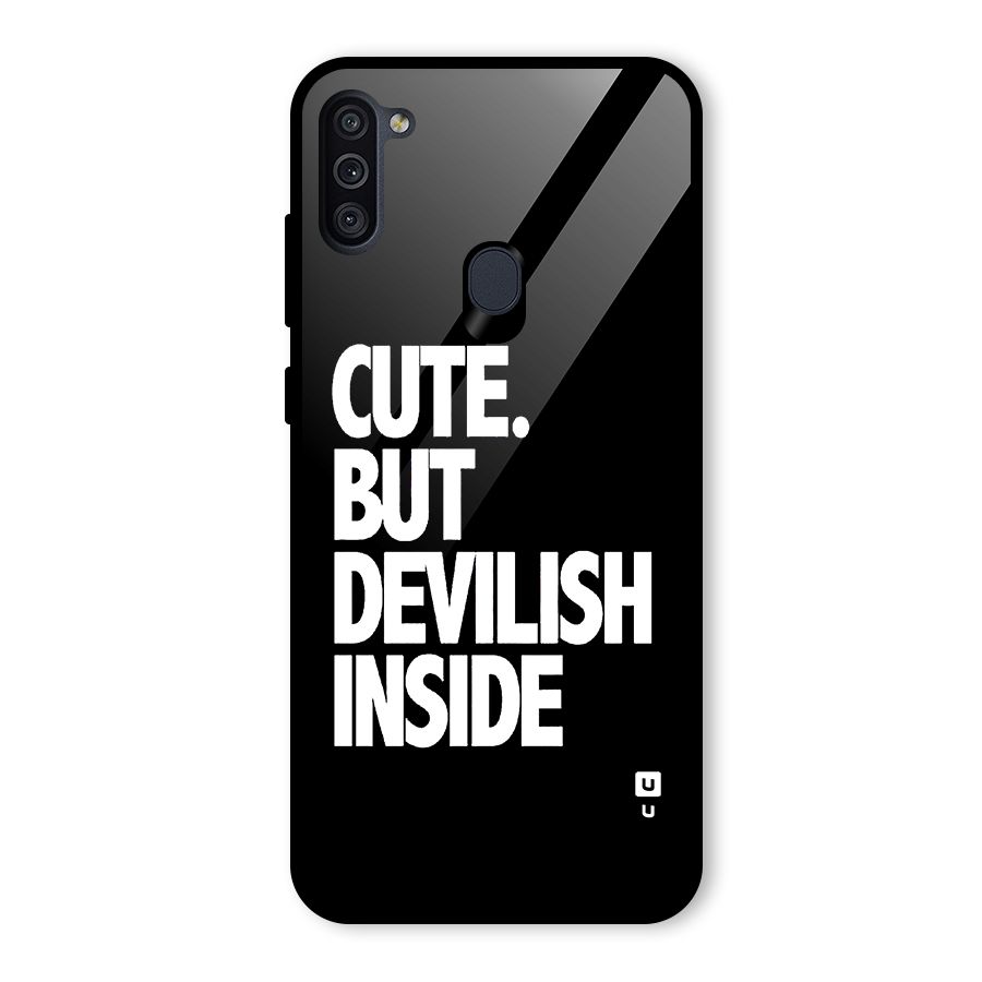 Devil Inside Glass Back Case for Galaxy M11