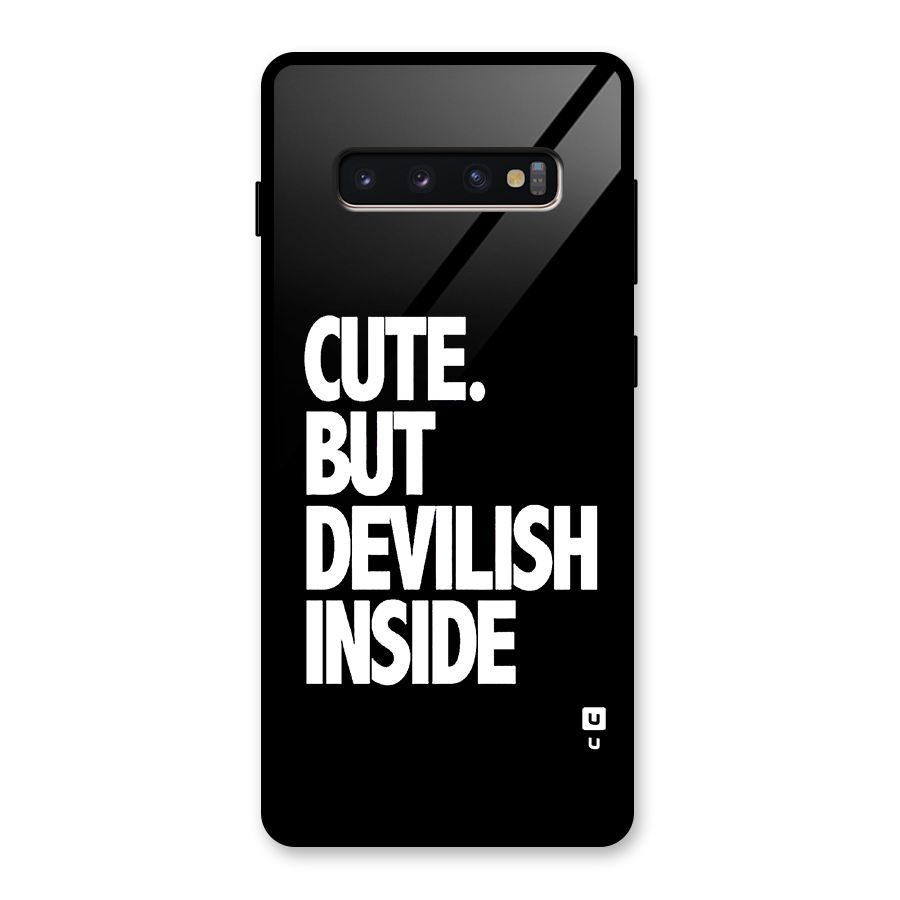 Devil Inside Glass Back Case for Galaxy S10 Plus