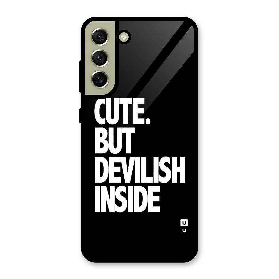 Devil Inside Glass Back Case for Galaxy S21 FE 5G