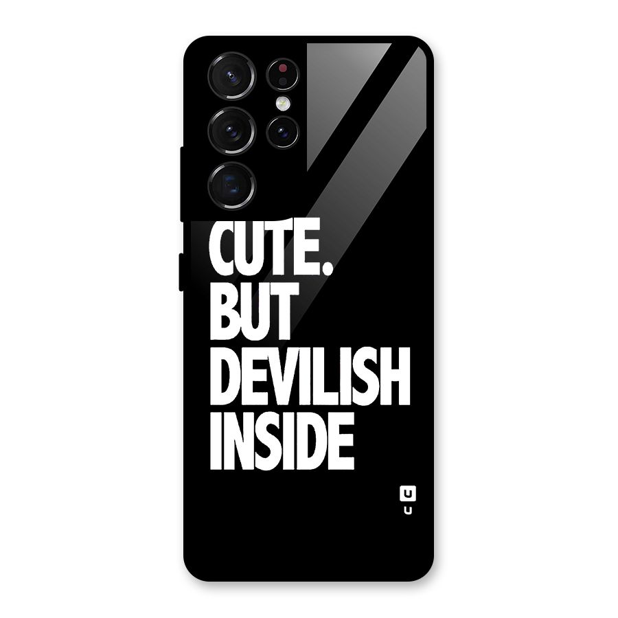 Devil Inside Glass Back Case for Galaxy S21 Ultra 5G