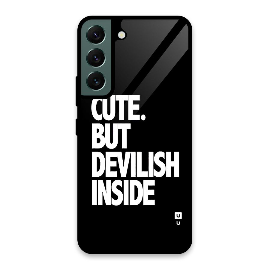 Devil Inside Glass Back Case for Galaxy S22 5G