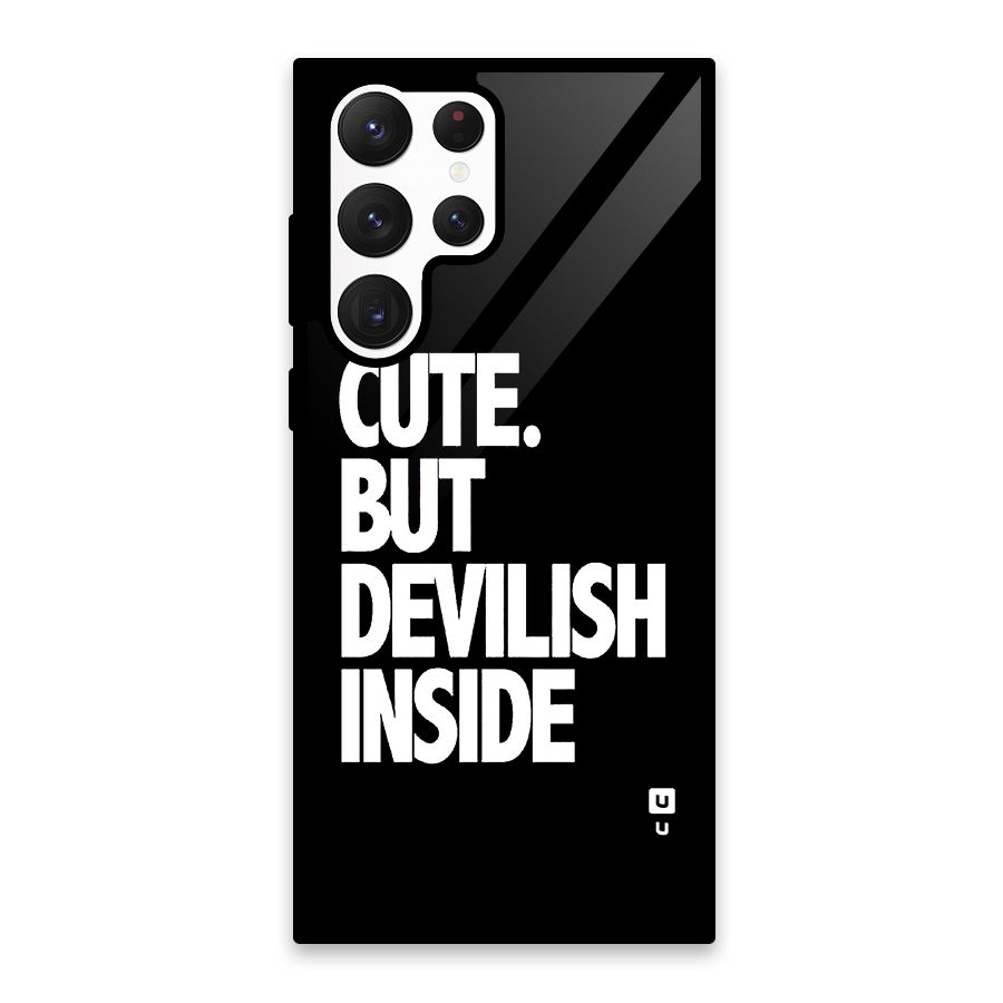Devil Inside Glass Back Case for Galaxy S22 Ultra 5G