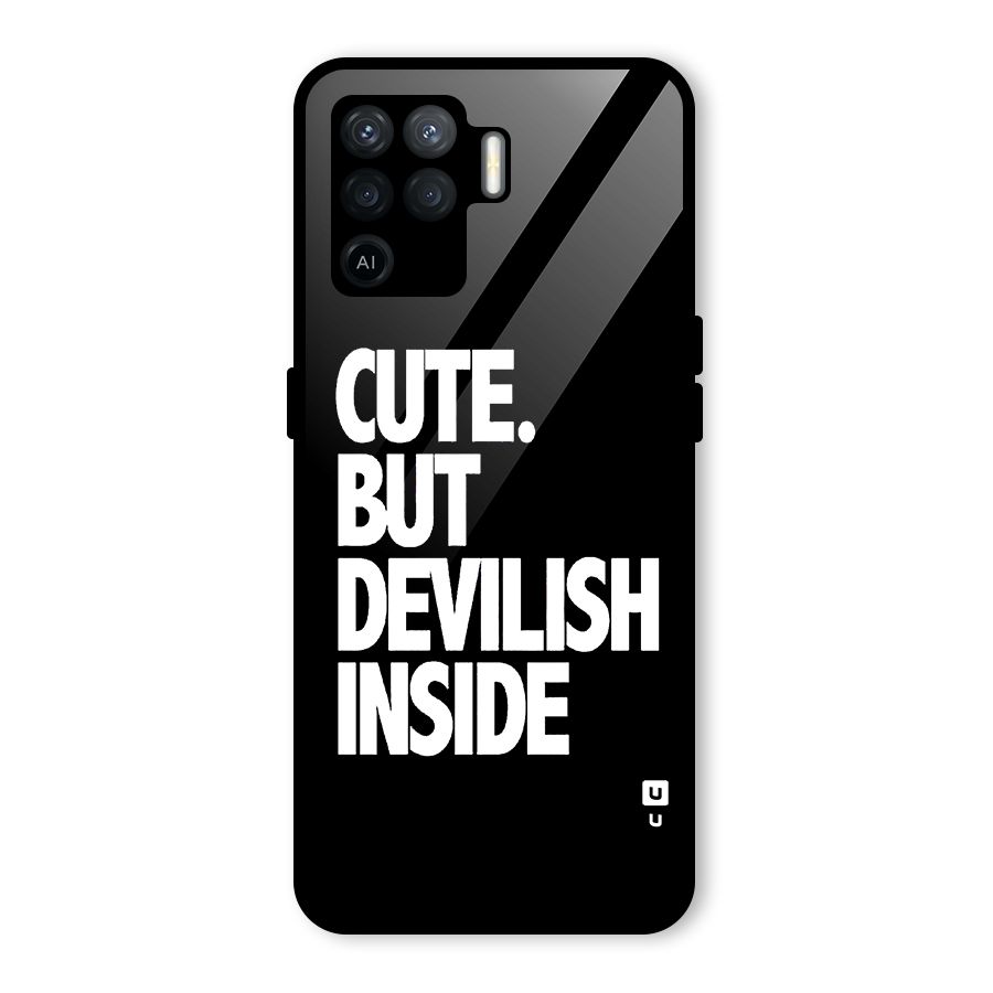 Devil Inside Glass Back Case for Oppo F19 Pro