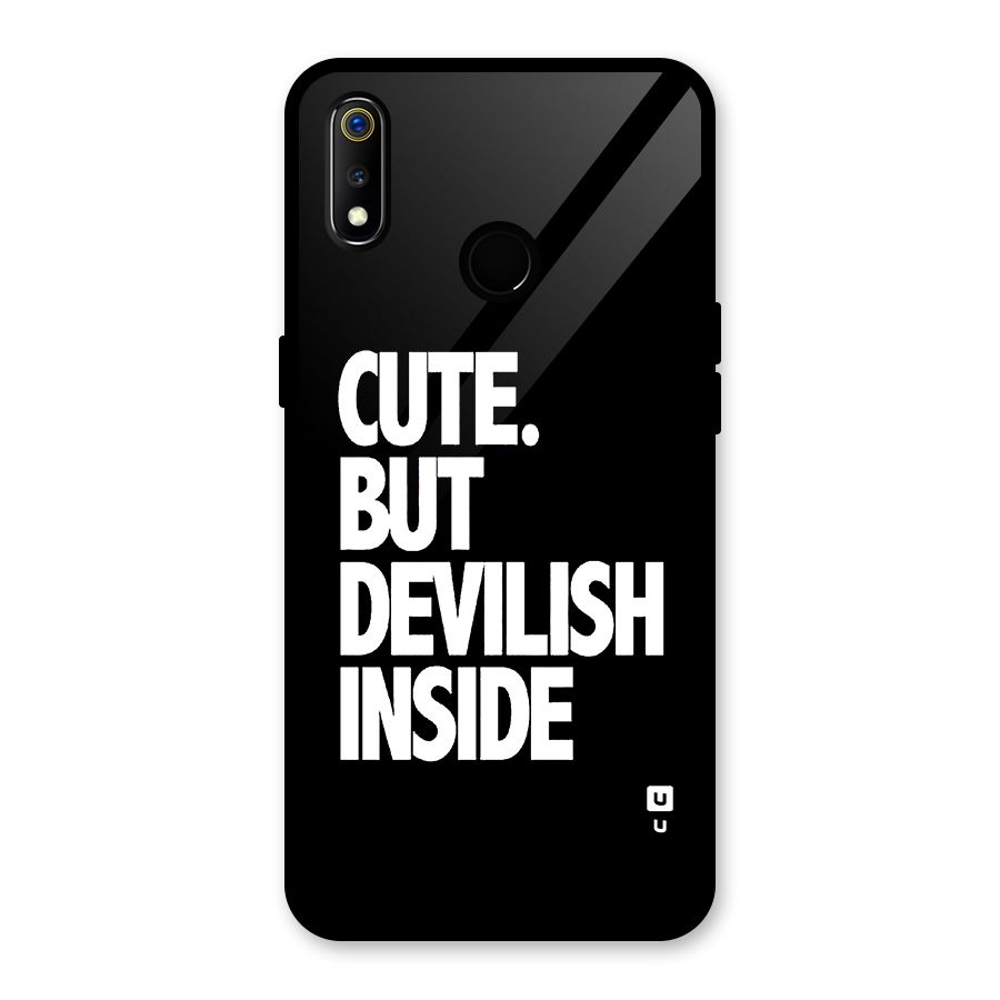 Devil Inside Glass Back Case for Realme 3i