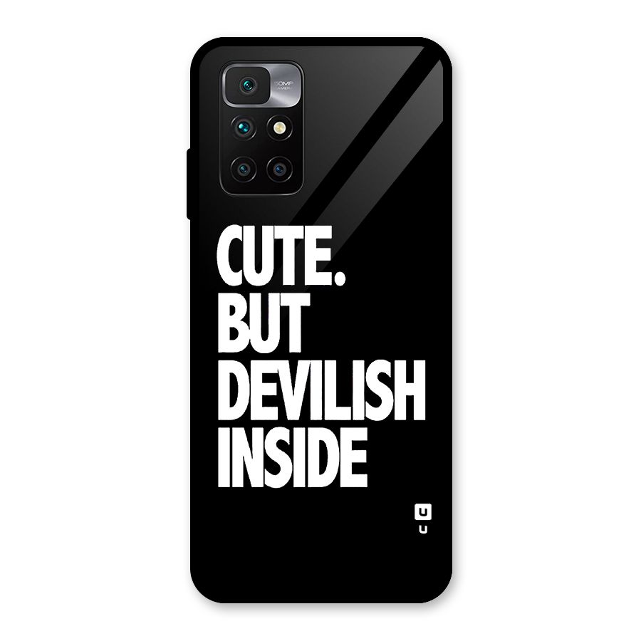 Devil Inside Glass Back Case for Redmi 10 Prime