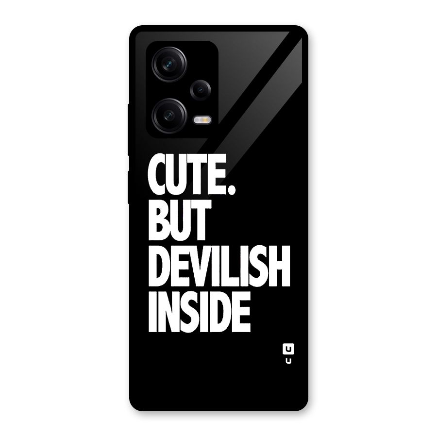 Devil Inside Glass Back Case for Redmi Note 12 Pro