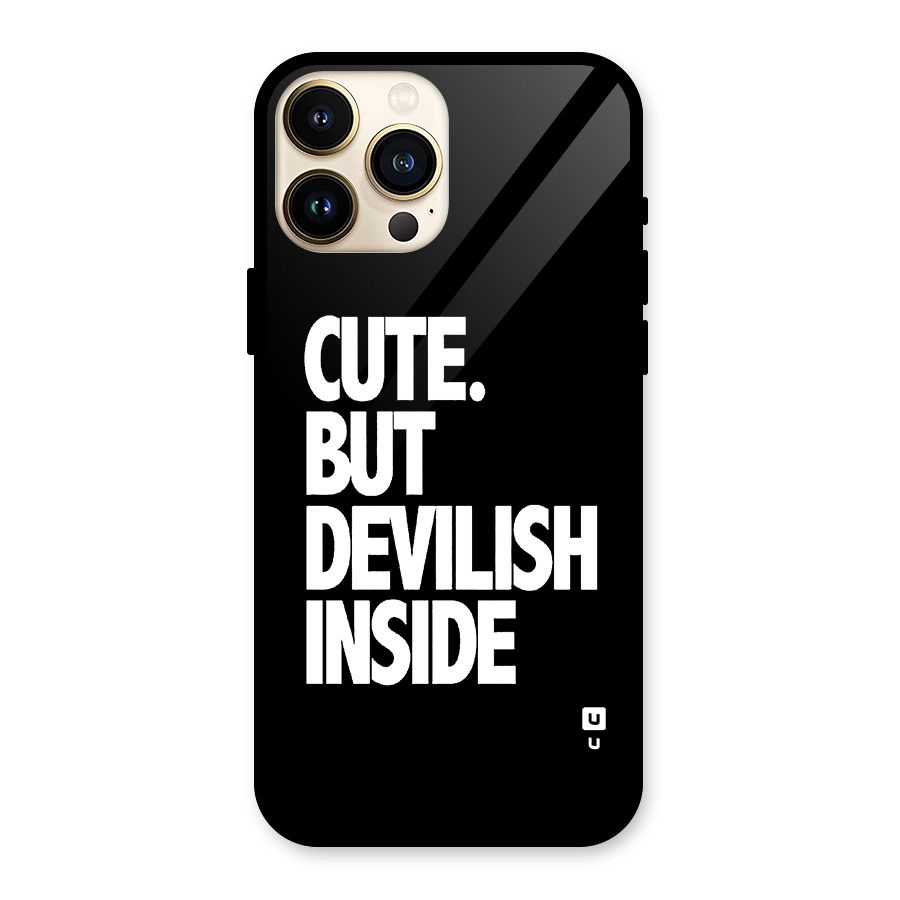 Devil Inside Glass Back Case for iPhone 13 Pro Max