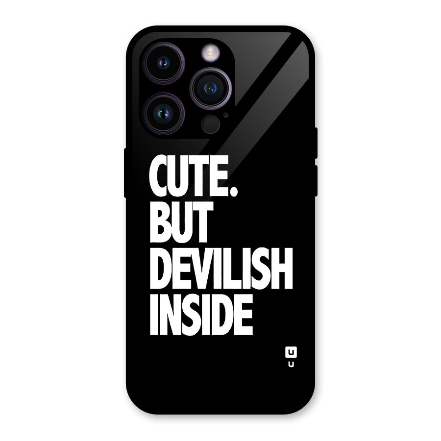 Devil Inside Glass Back Case for iPhone 14 Pro