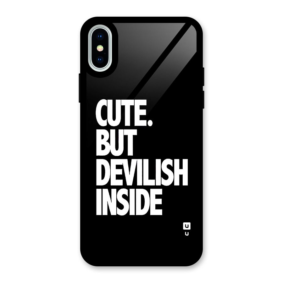 Devil Inside Glass Back Case for iPhone XS