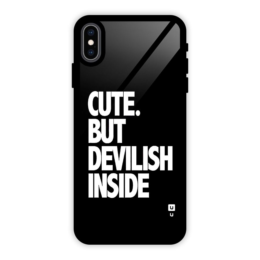 Devil Inside Glass Back Case for iPhone XS Max