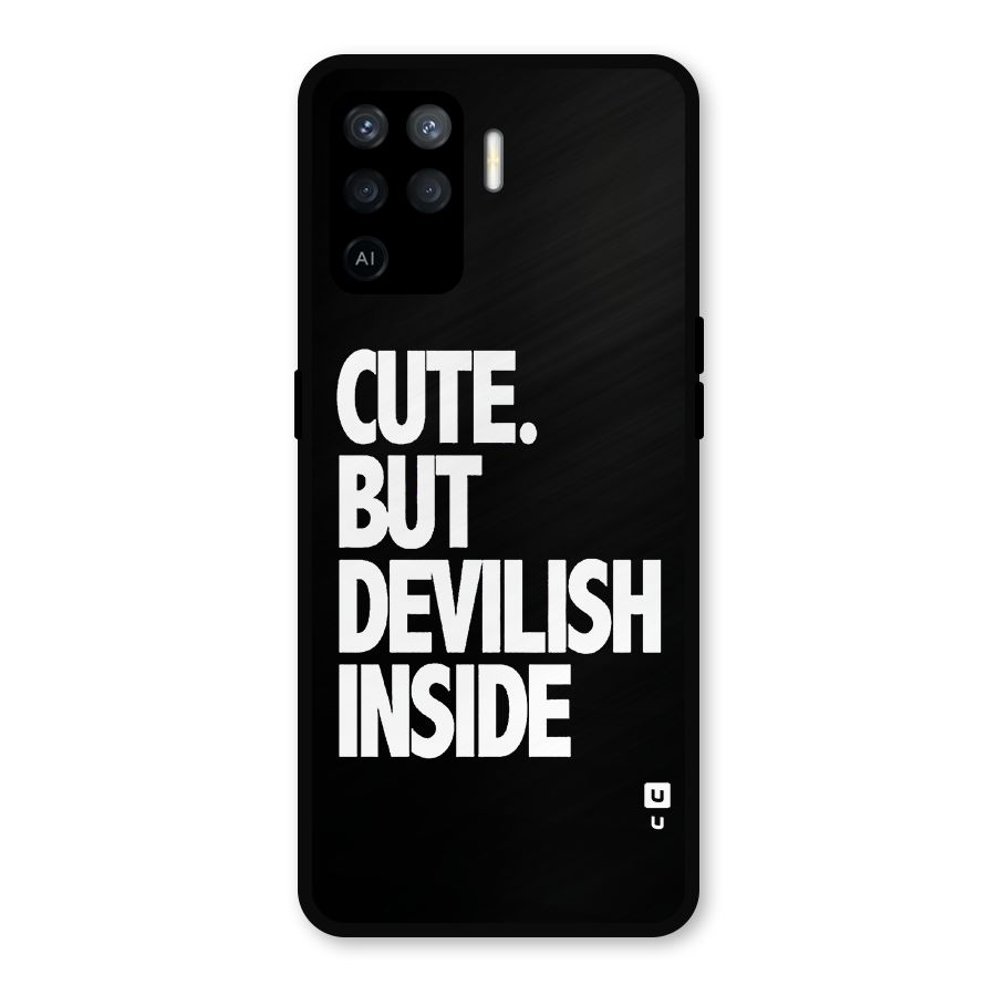 Devil Inside Metal Back Case for Oppo F19 Pro