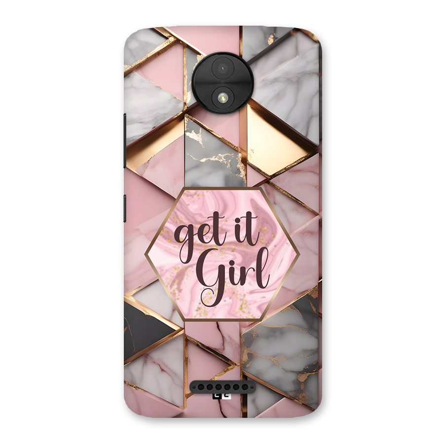 Diamond Girl Back Case for Moto C