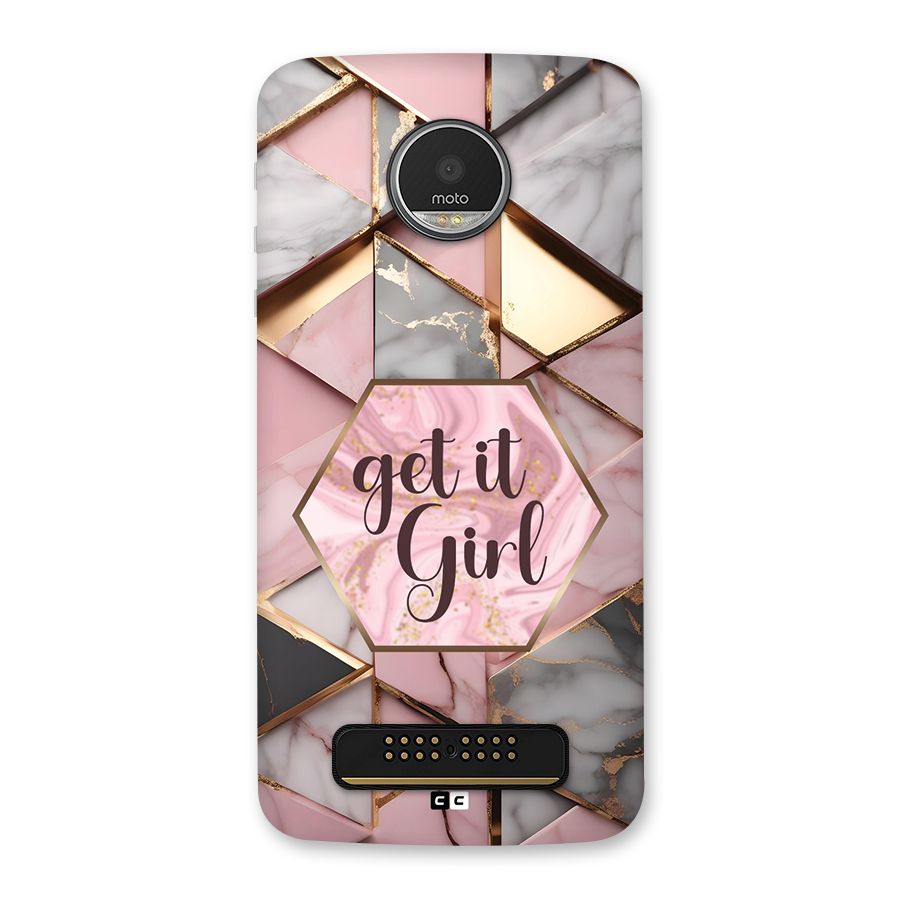 Diamond Girl Back Case for Moto Z Play