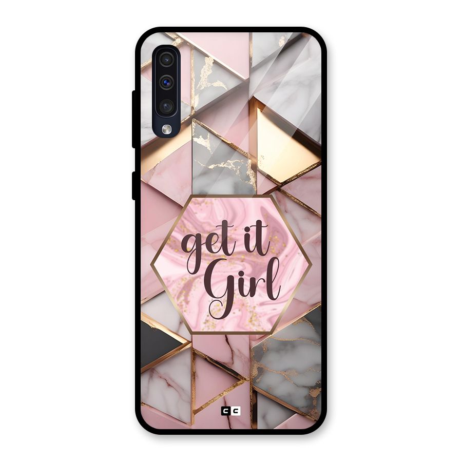 Diamond Girl Glass Back Case for Galaxy A30s