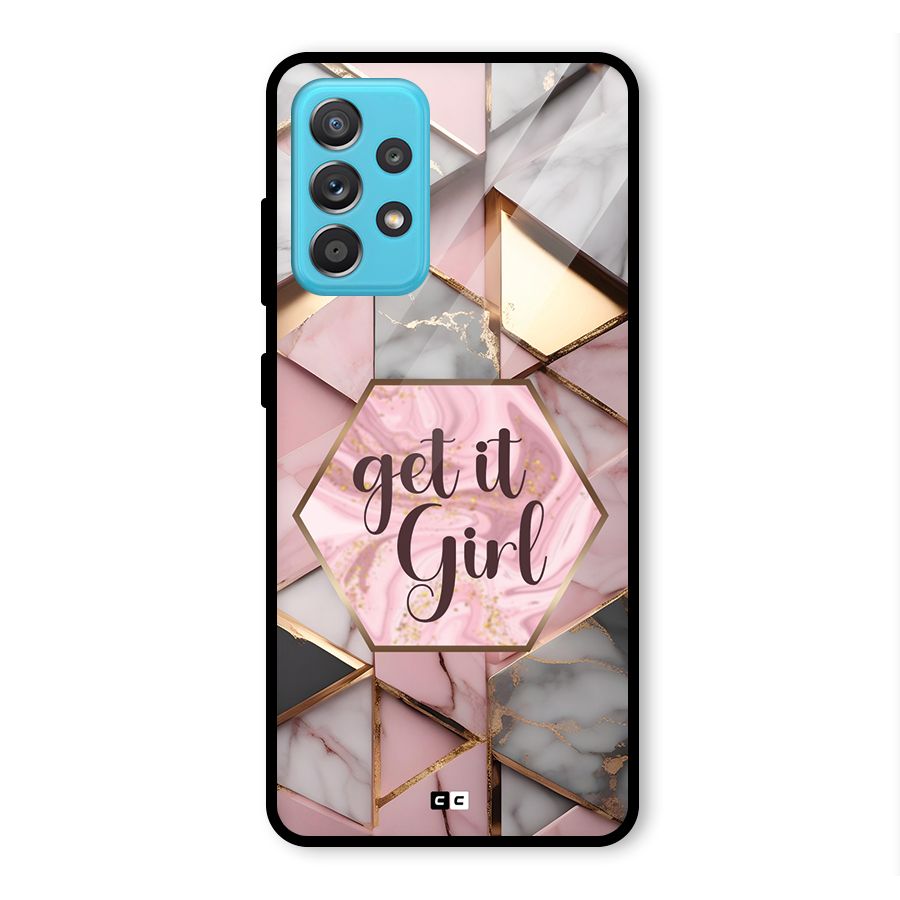 Diamond Girl Glass Back Case for Galaxy A52s 5G