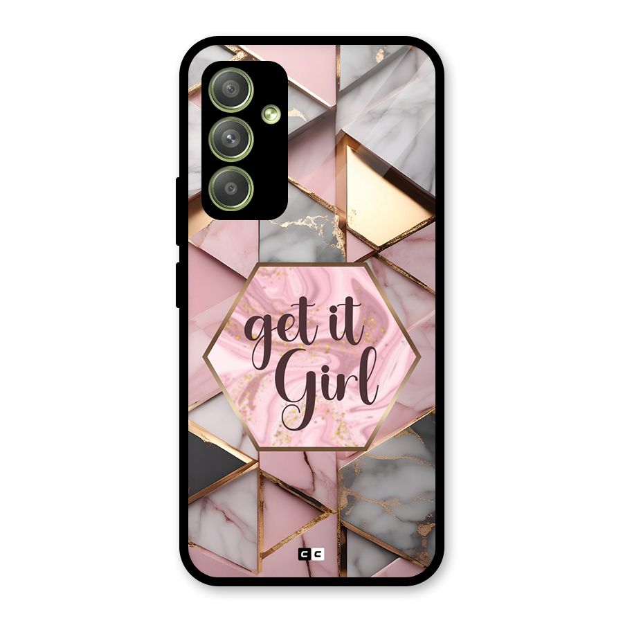Diamond Girl Glass Back Case for Galaxy A54
