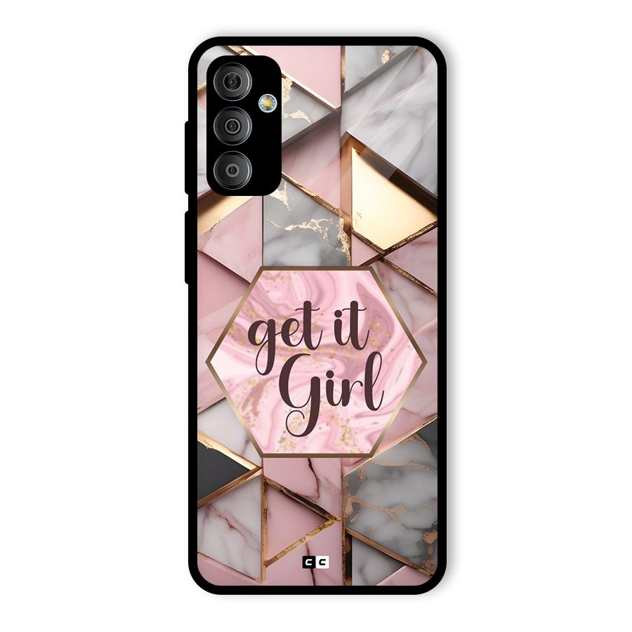 Diamond Girl Glass Back Case for Galaxy F23