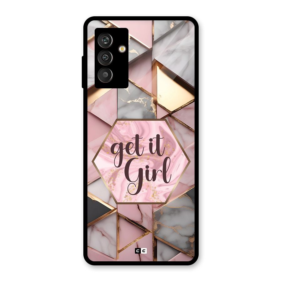 Diamond Girl Glass Back Case for Galaxy M13