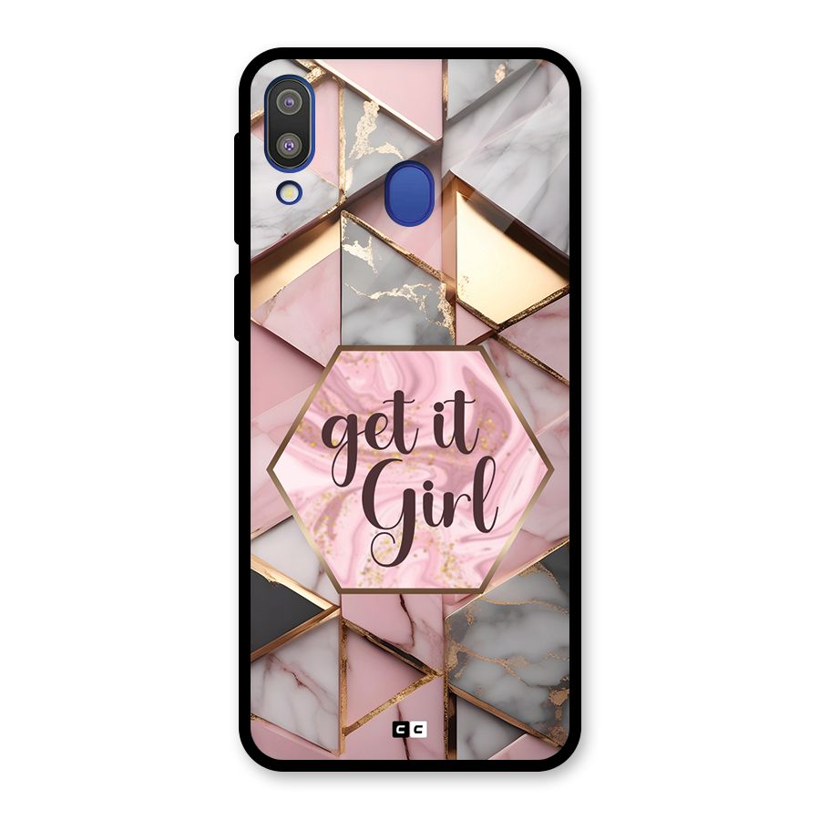 Diamond Girl Glass Back Case for Galaxy M20