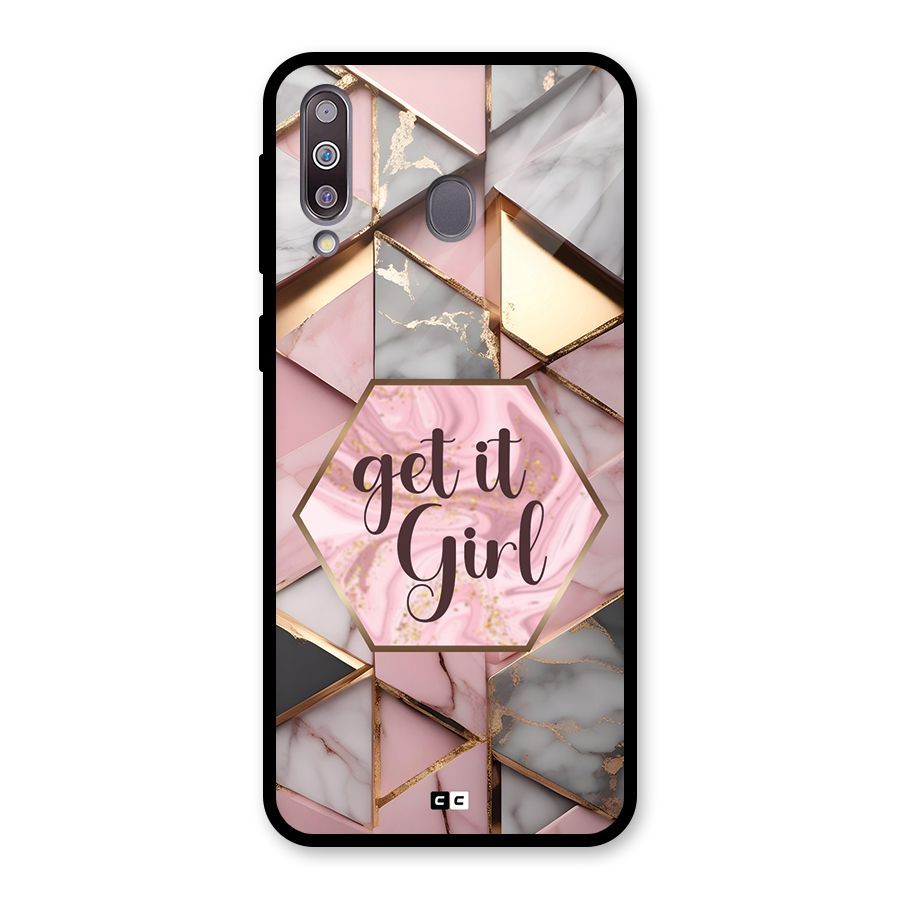 Diamond Girl Glass Back Case for Galaxy M30