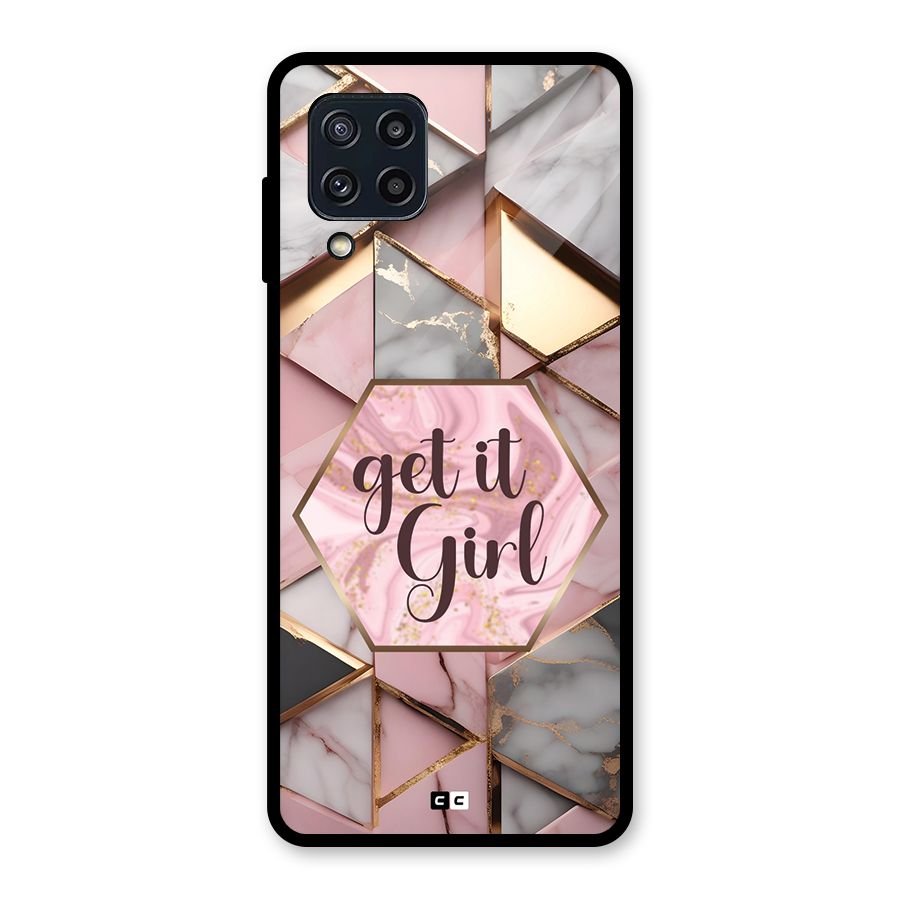 Diamond Girl Glass Back Case for Galaxy M32