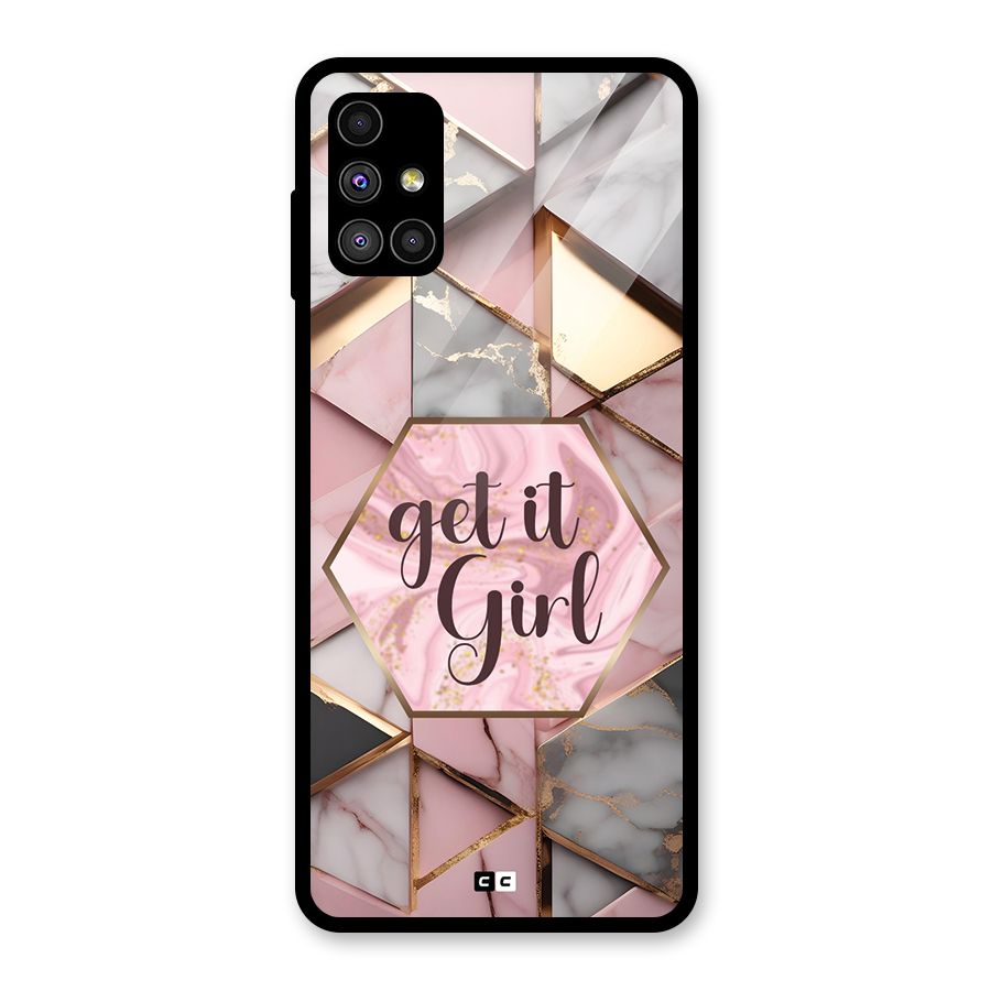 Diamond Girl Glass Back Case for Galaxy M51