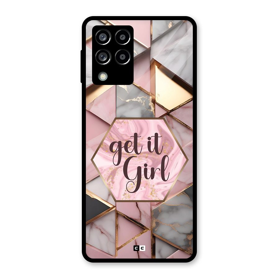 Diamond Girl Glass Back Case for Galaxy M53 5G