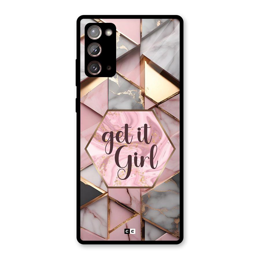 Diamond Girl Glass Back Case for Galaxy Note 20