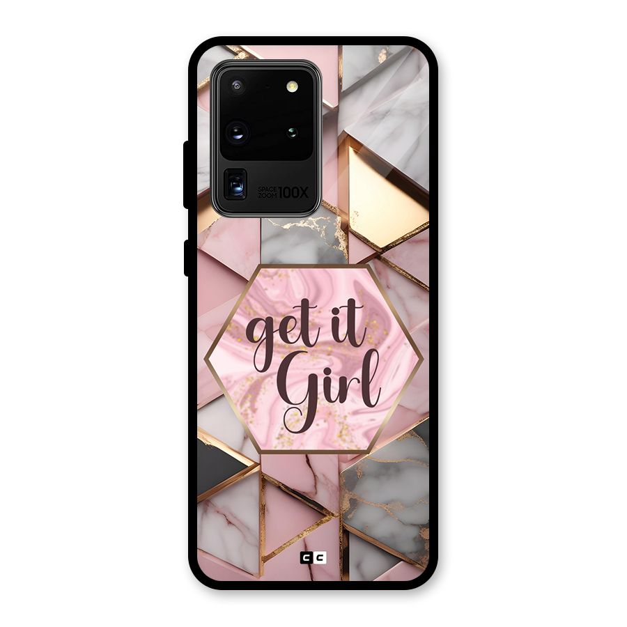 Diamond Girl Glass Back Case for Galaxy S20 Ultra