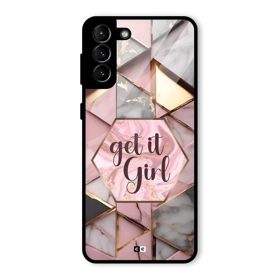 Diamond Girl Glass Back Case for Galaxy S21 Plus
