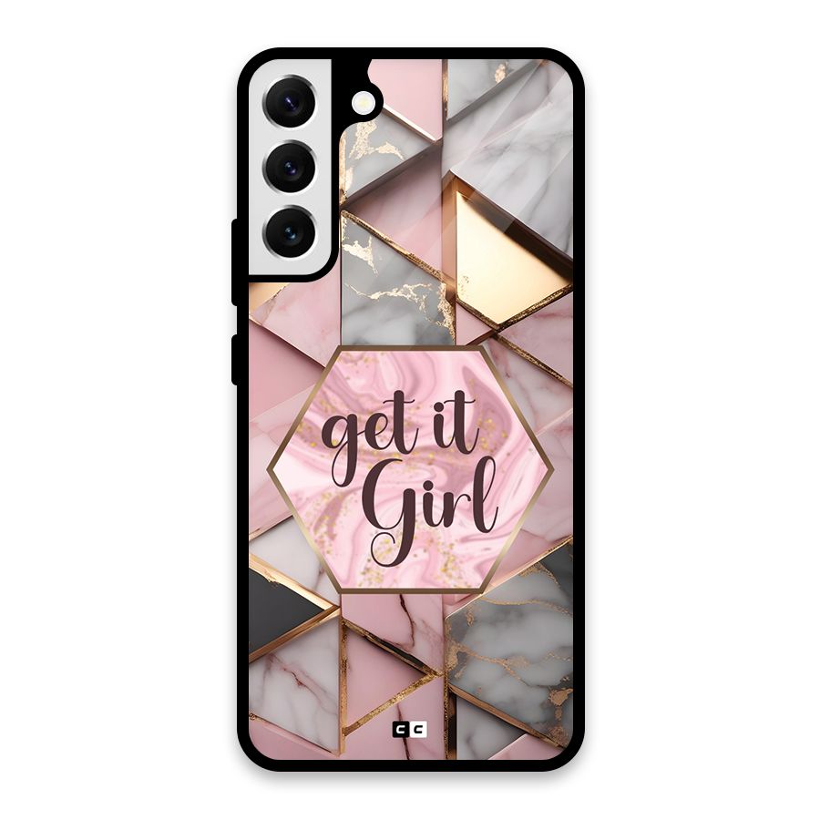 Diamond Girl Glass Back Case for Galaxy S22 Plus 5G