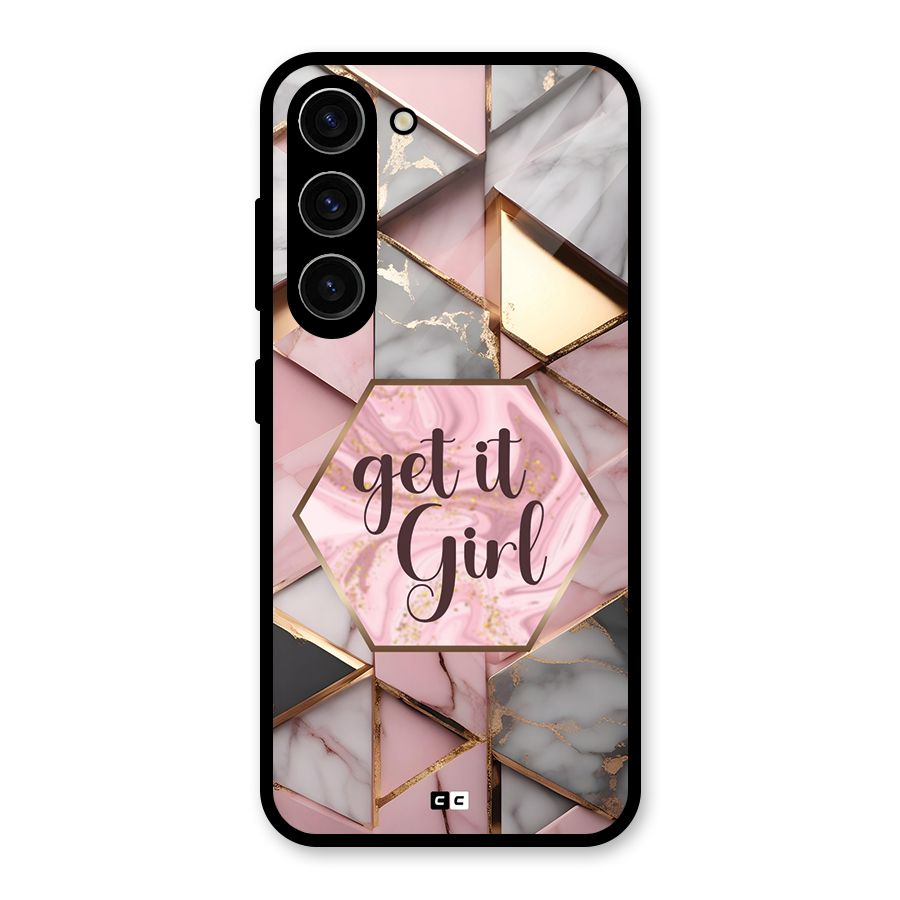 Diamond Girl Glass Back Case for Galaxy S23