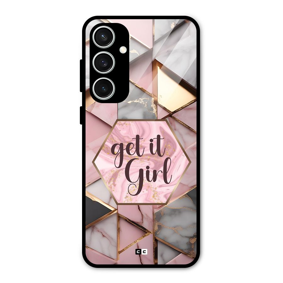 Diamond Girl Glass Back Case for Galaxy S23 FE