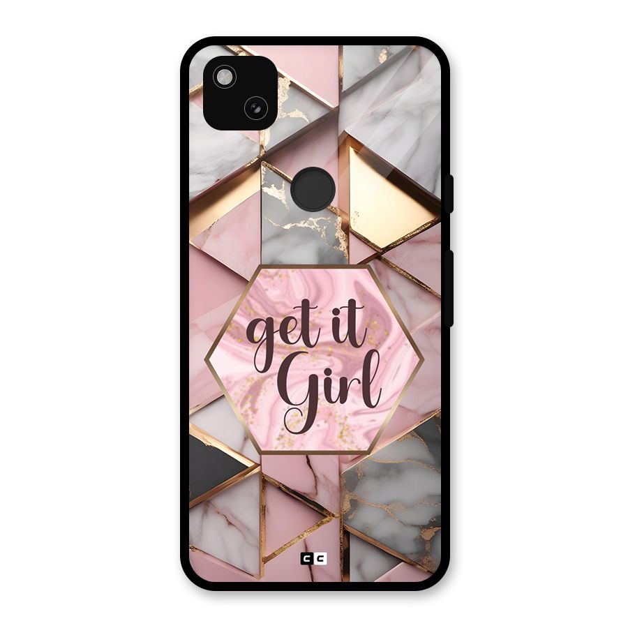 Diamond Girl Glass Back Case for Google Pixel 4a