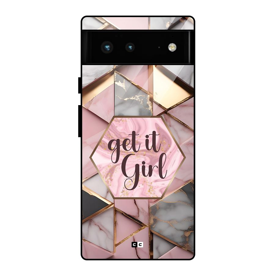 Diamond Girl Glass Back Case for Google Pixel 6