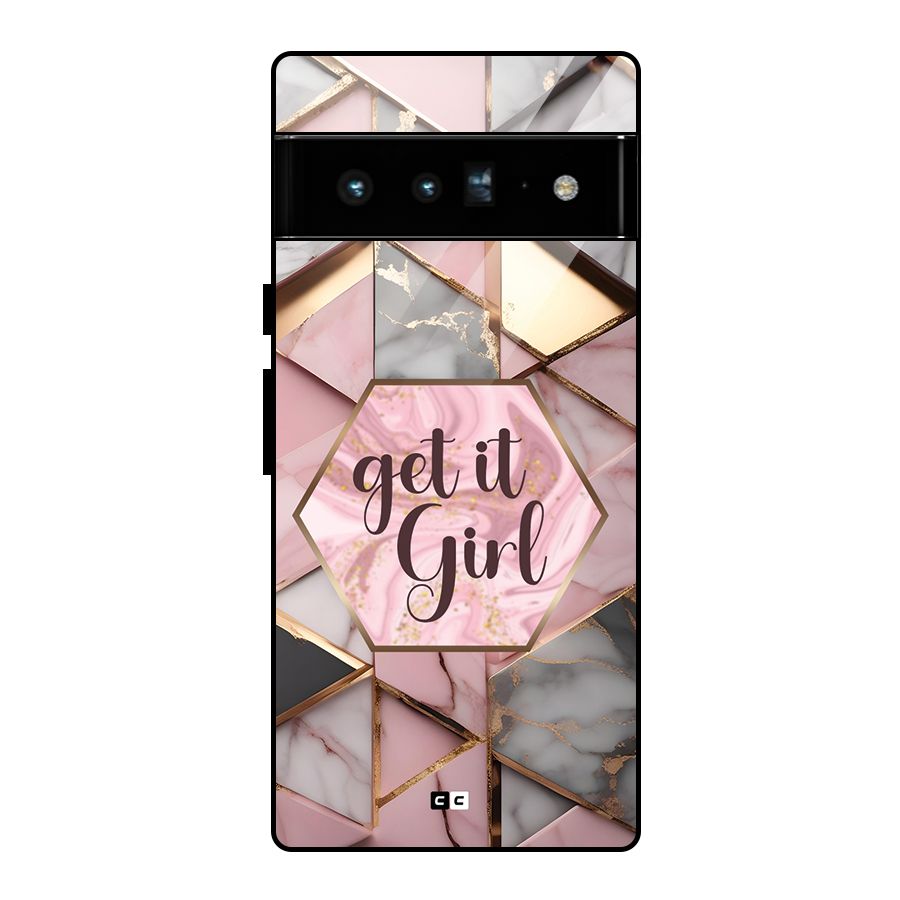 Diamond Girl Glass Back Case for Google Pixel 6 Pro