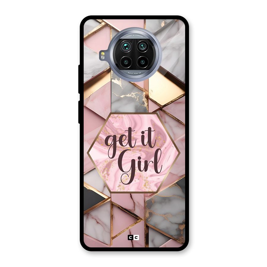 Diamond Girl Glass Back Case for Mi 10i